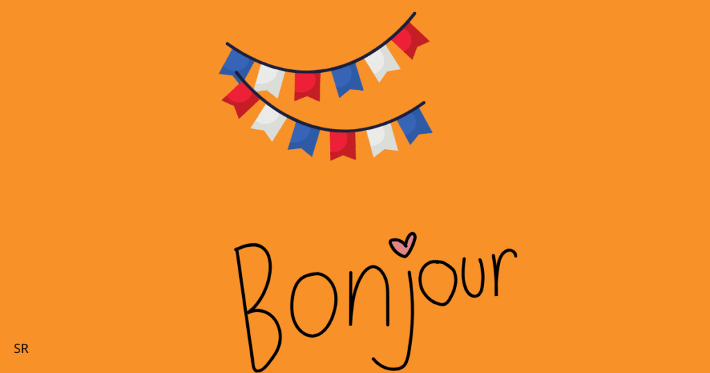 bonjour word of french written