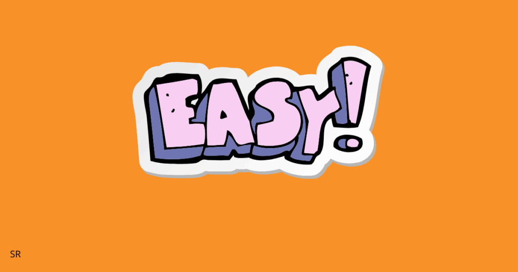 an image showing an easy symbol