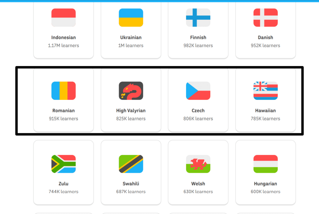 40 plus languages in duolingo
