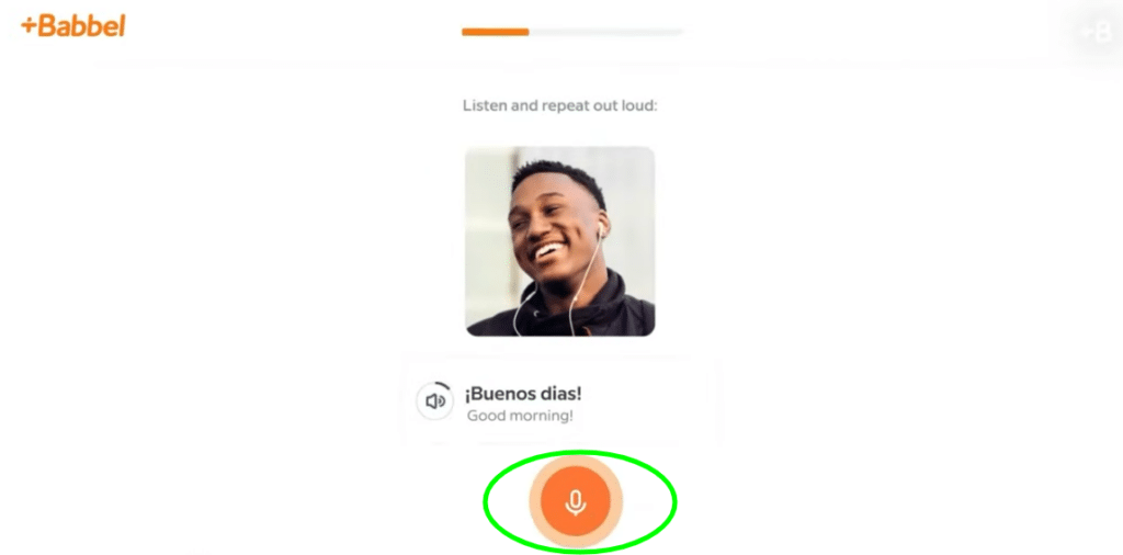 “Babbel’s speech recognition in action”