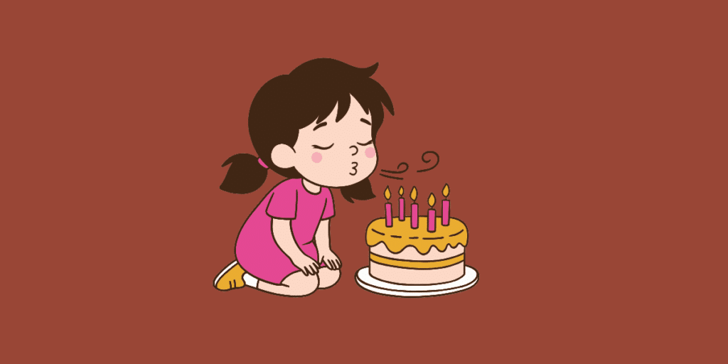 image showing a girl cutting cake for her birthday