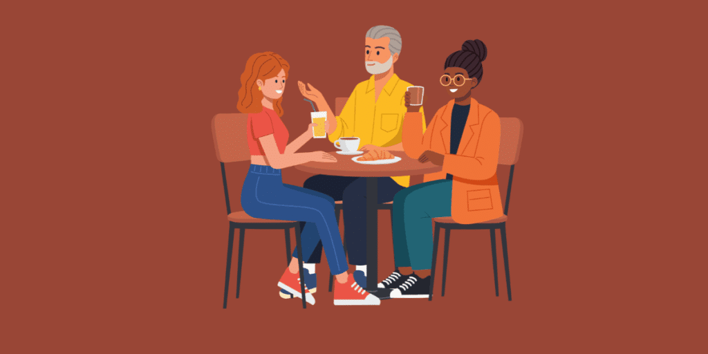 people communicating with each other