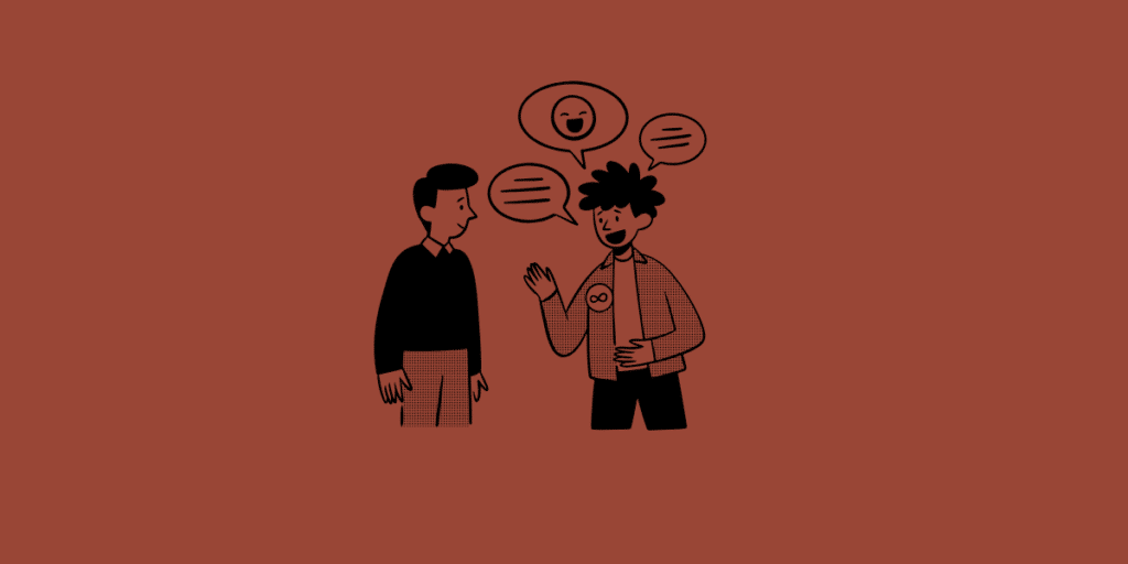 two guys doing a real conversation with each other