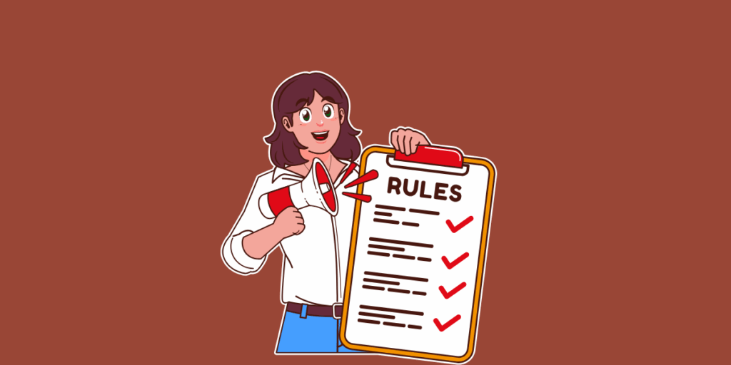 an image showing RULES