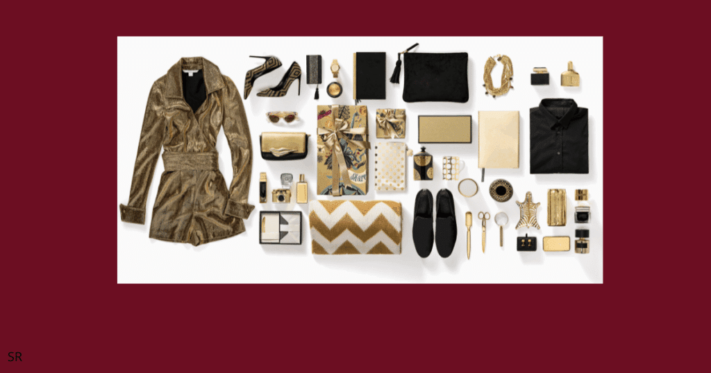 graphic showing different fashion items