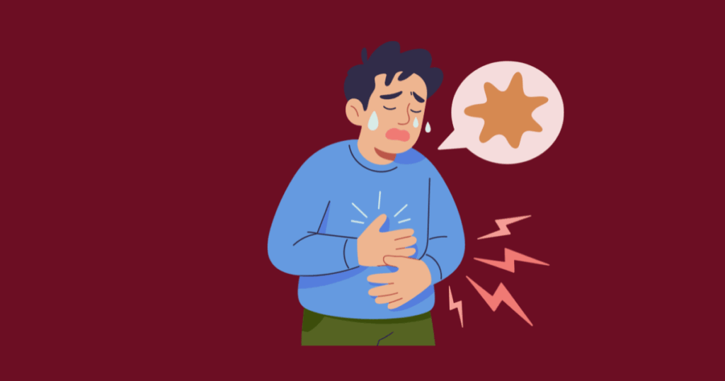 graphic showing a person having cough and ill